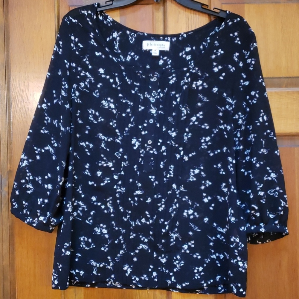 Philosophy Black print blouse